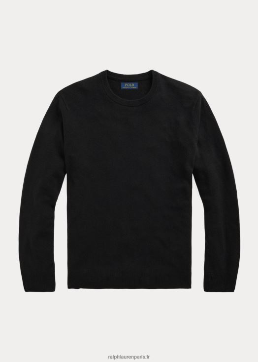 pull ras du cou en cachemire lavable 46T60T602 Hommes Ralph Lauren noir
