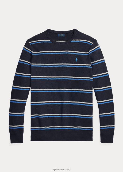 pull rayé en maille de coton 46T60T1330 Hommes Ralph Lauren combinaison marine