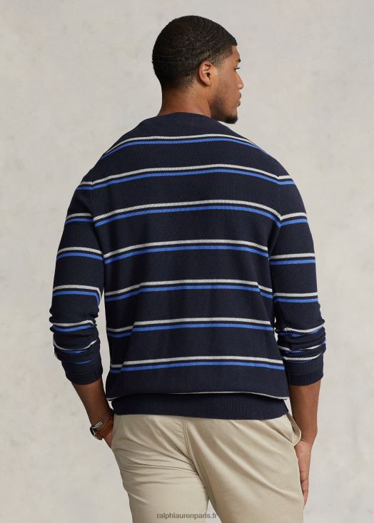 pull rayé en maille de coton 46T60T1330 Hommes Ralph Lauren combinaison marine