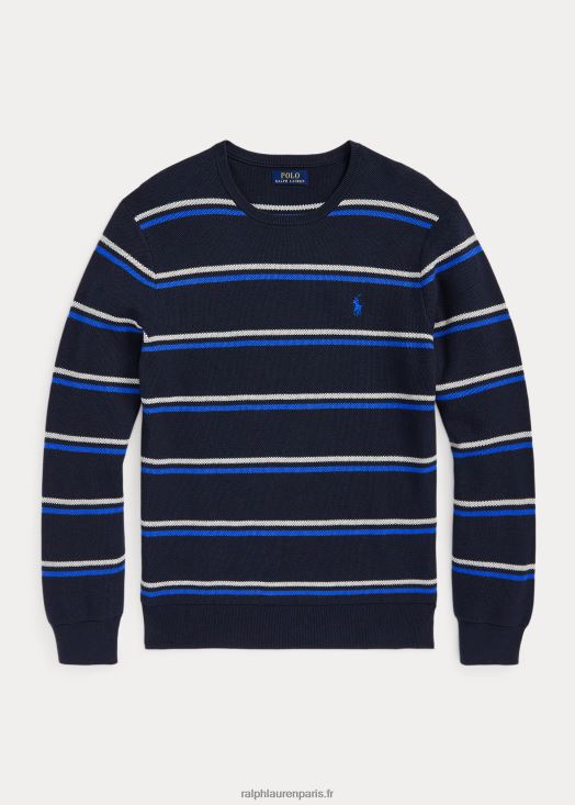pull rayé en maille de coton 46T60T548 Hommes Ralph Lauren combinaison marine