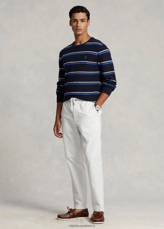 pull rayé en maille de coton 46T60T548 Hommes Ralph Lauren combinaison marine