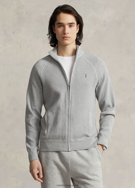 pull zippé en coton texturé 46T60T1259 Hommes Ralph Lauren andover bruyère