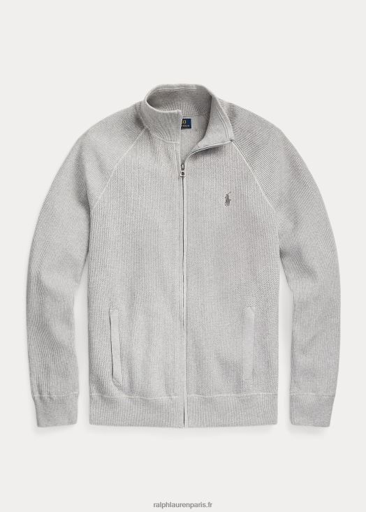 pull zippé en coton texturé 46T60T1259 Hommes Ralph Lauren andover bruyère