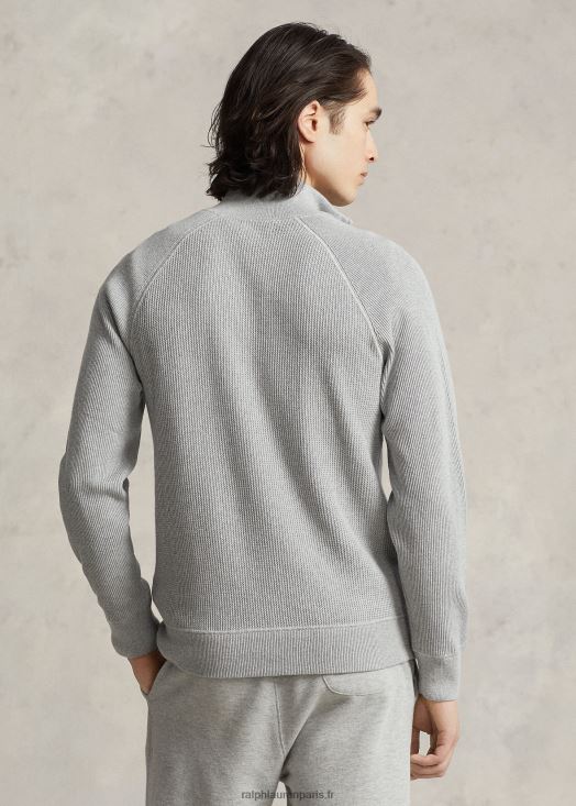 pull zippé en coton texturé 46T60T1259 Hommes Ralph Lauren andover bruyère