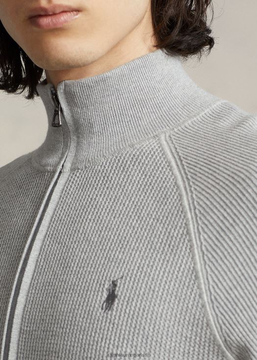 pull zippé en coton texturé 46T60T1259 Hommes Ralph Lauren andover bruyère