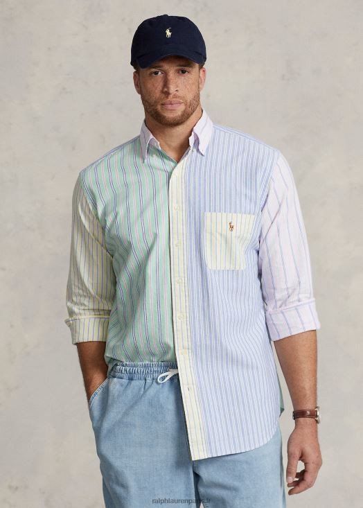 chemise amusante oxford rayée 46T60T1510 Hommes Ralph Lauren funshirt à rayures fantaisie