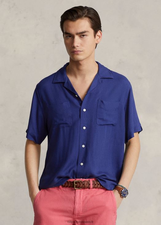 chemise camp classique en gabardine imprimée 46T60T862 Hommes Ralph Lauren voilier