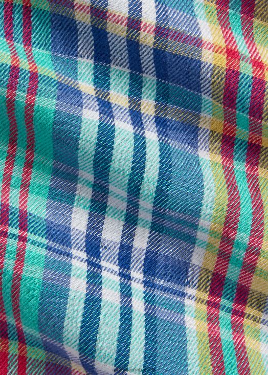 chemise classique en lin et coton à carreaux 46T60T945 Hommes Ralph Lauren rose foncé/bleu marine multi