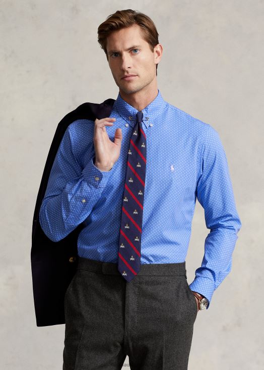 chemise coupe classique en popeline stretch imprimée 46T60T1125 Hommes Ralph Lauren multi