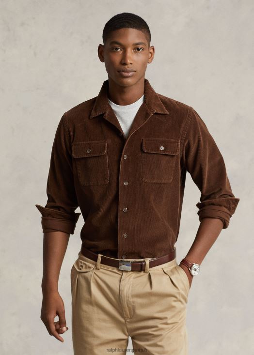 chemise de camp en velours côtelé coupe classique 46T60T8422 Hommes Ralph Lauren teck