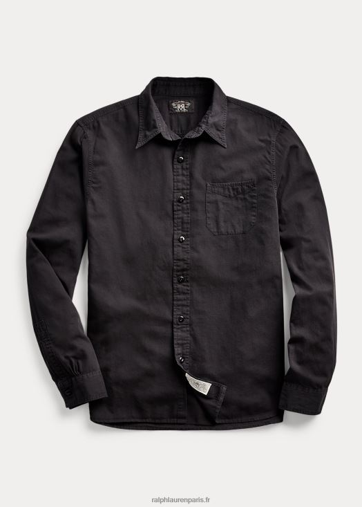chemise de travail en sergé teint en pièce 46T60T8695 Hommes Ralph Lauren noir
