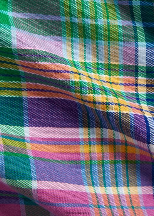 chemise de travail oxford à carreaux coupe classique 46T60T920 Hommes Ralph Lauren multi rose/vert