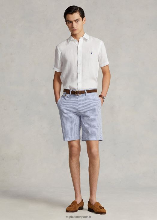 chemise en lin coupe classique 46T60T515 Hommes Ralph Lauren blanc