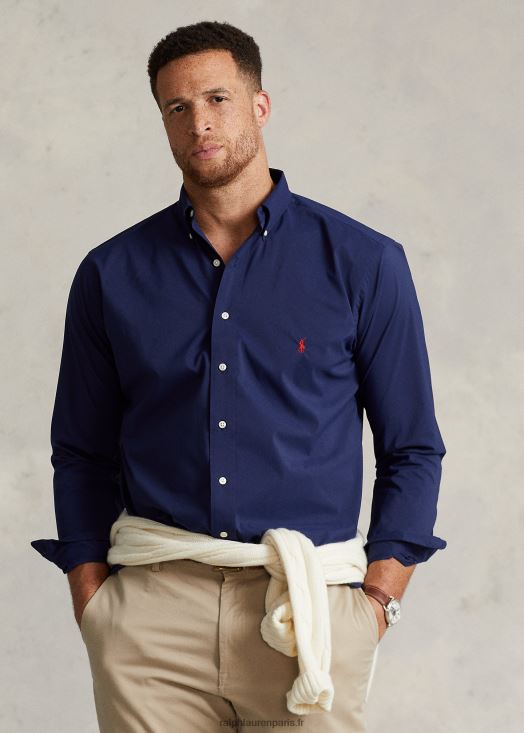 chemise en popeline performante 46T60T1639 Hommes Ralph Lauren marine raffinée