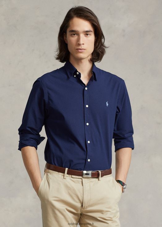 chemise en popeline stretch-toutes coupes 46T60T366 Hommes Ralph Lauren marine de newport
