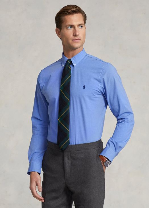 chemise en popeline stretch-toutes coupes 46T60T367 Hommes Ralph Lauren bleu