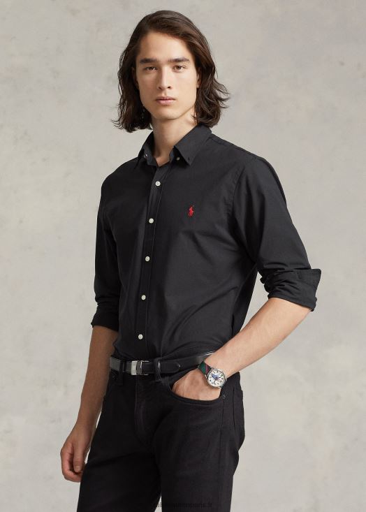 chemise en popeline stretch-toutes coupes 46T60T369 Hommes Ralph Lauren noir
