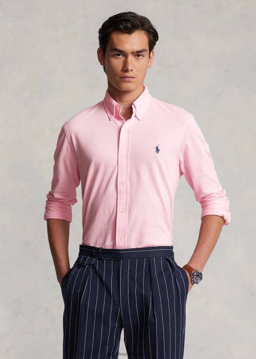 chemise en résille poids plume 46T60T412 Hommes Ralph Lauren rose carmel