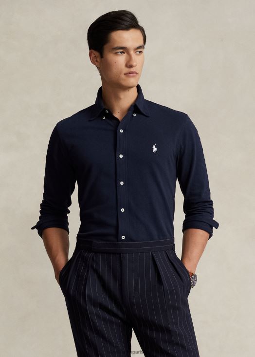 chemise en résille poids plume 46T60T413 Hommes Ralph Lauren aviateur marine