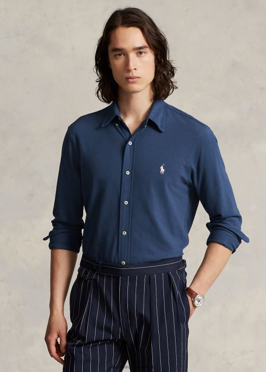 chemise en résille poids plume 46T60T415 Hommes Ralph Lauren vieux royal