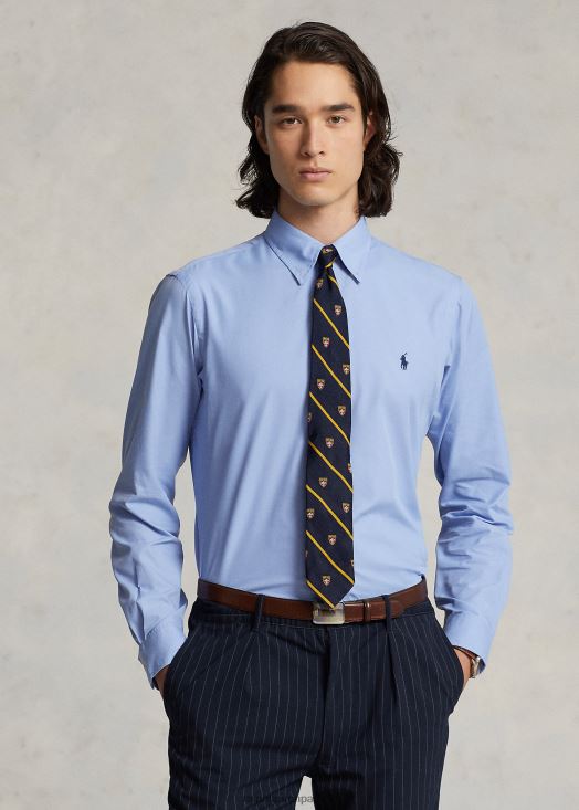 chemise en sergé de performance coupe classique 46T60T93 Hommes Ralph Lauren bleu