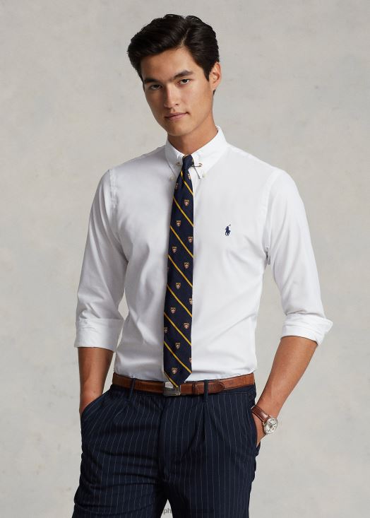 chemise en sergé de performance coupe classique 46T60T94 Hommes Ralph Lauren blanc