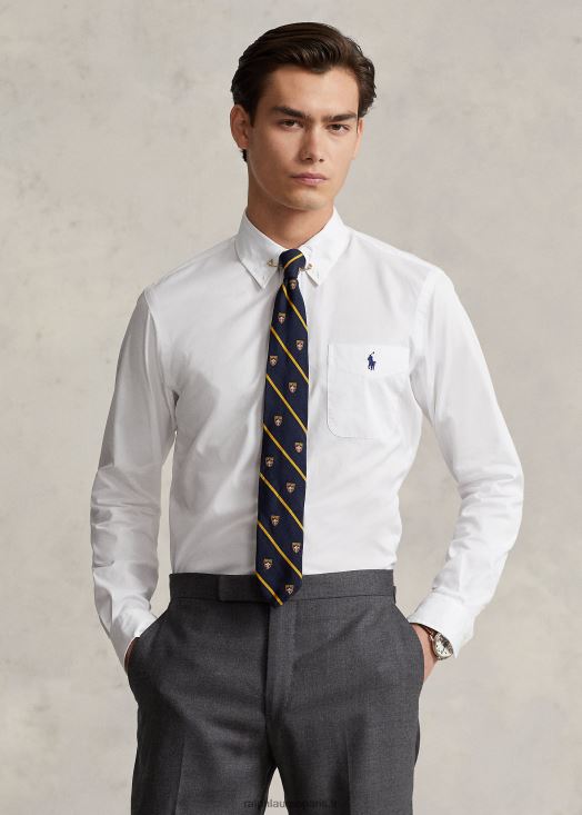 chemise en sergé poids plume coupe classique 46T60T804 Hommes Ralph Lauren blanc