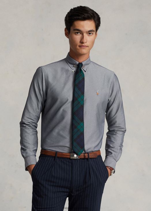 chemise oxford performance coupe classique 46T60T788 Hommes Ralph Lauren ardoise