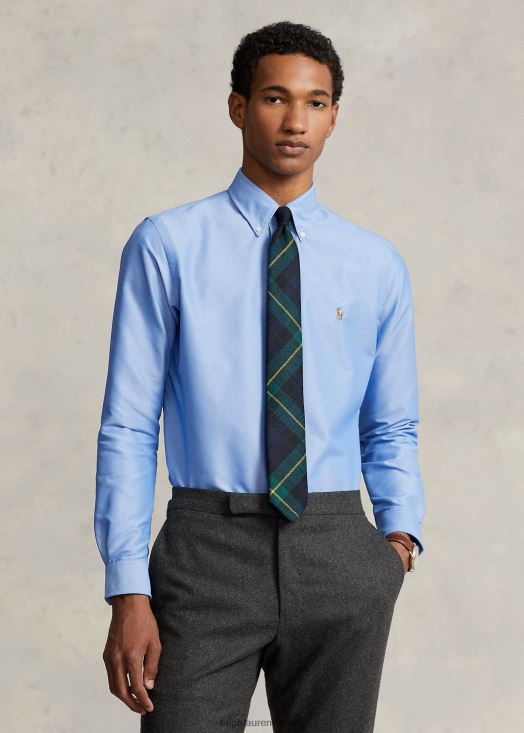 chemise oxford performance coupe classique 46T60T790 Hommes Ralph Lauren bleu