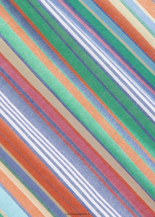 chemise oxford rayée coupe classique 46T60T8419 Hommes Ralph Lauren multi orange/vert