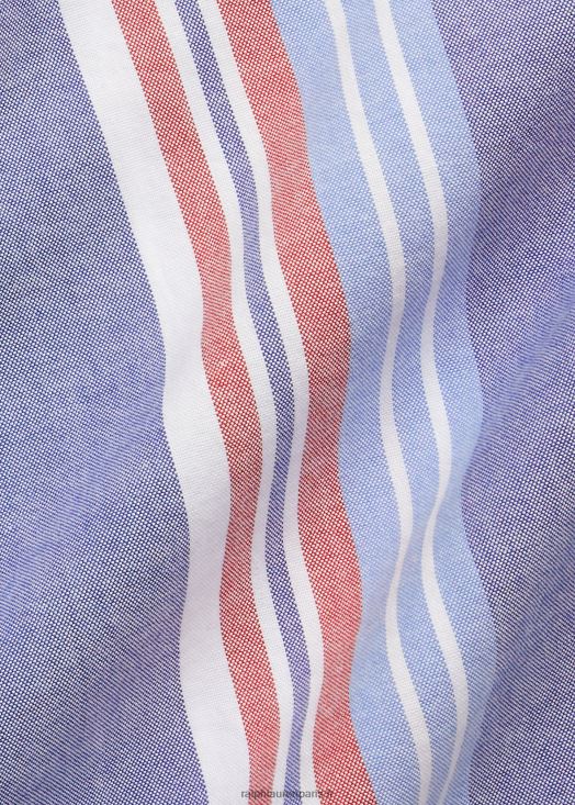 chemise oxford rayée coupe classique 46T60T853 Hommes Ralph Lauren multicolore marine/blanc