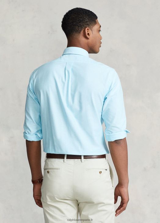 chemise oxford stretch coupe slim 46T60T605 Hommes Ralph Lauren bleu égéen