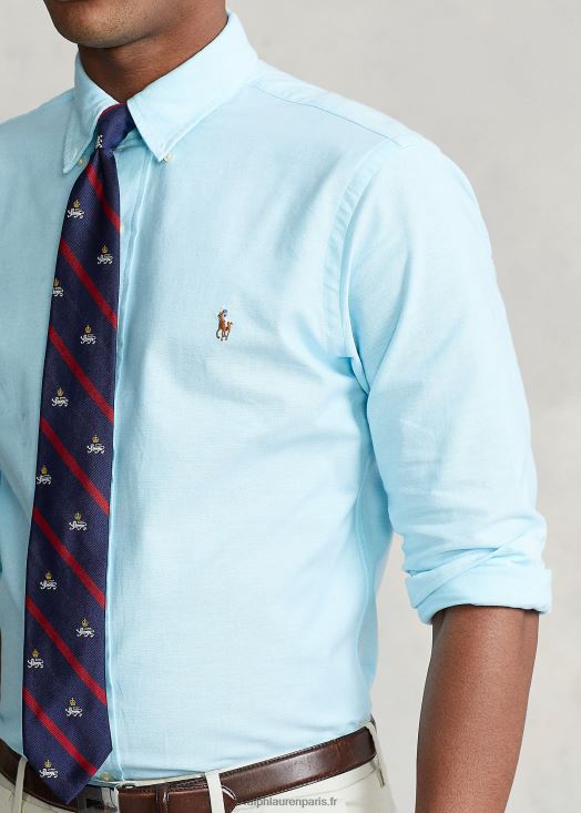 chemise oxford stretch coupe slim 46T60T605 Hommes Ralph Lauren bleu égéen