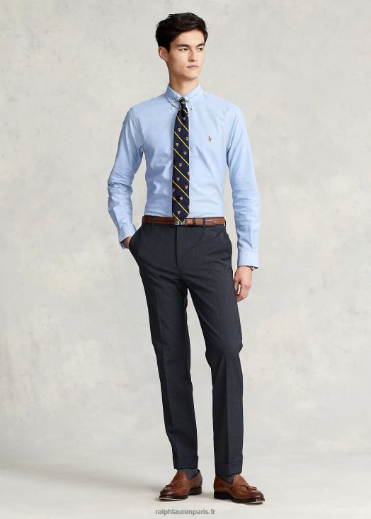 chemise oxford stretch coupe slim 46T60T606 Hommes Ralph Lauren bleu