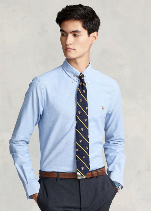 chemise oxford stretch coupe slim 46T60T606 Hommes Ralph Lauren bleu