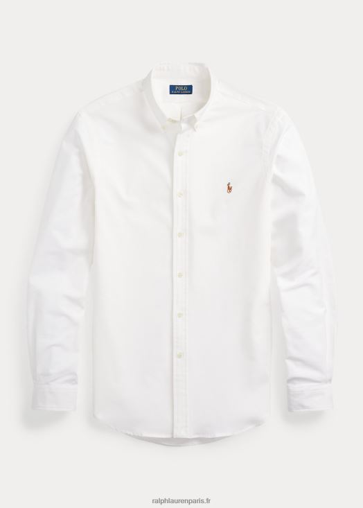 chemise oxford stretch coupe slim 46T60T607 Hommes Ralph Lauren blanc