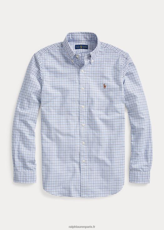 chemise oxford tattersall coupe classique 46T60T727 Hommes Ralph Lauren multicolore bleu/blanc