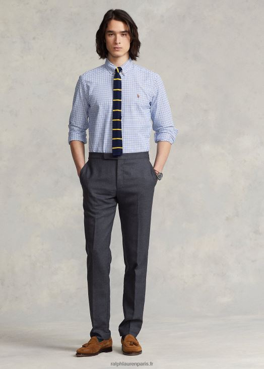 chemise oxford tattersall coupe classique 46T60T727 Hommes Ralph Lauren multicolore bleu/blanc