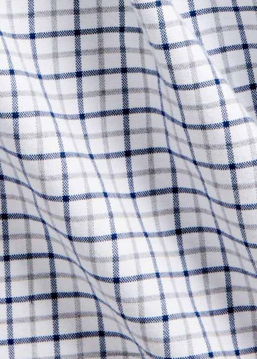 chemise oxford tattersall coupe classique 46T60T8423 Hommes Ralph Lauren gris chiné/blanc