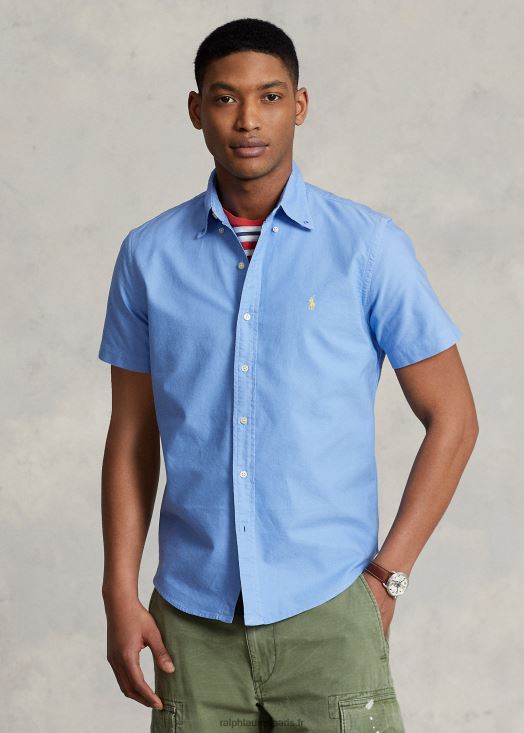 chemise oxford teintée coupe classique 46T60T486 Hommes Ralph Lauren bleu de l'île du port