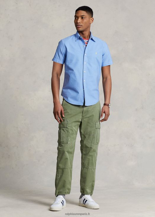 chemise oxford teintée coupe classique 46T60T486 Hommes Ralph Lauren bleu de l'île du port