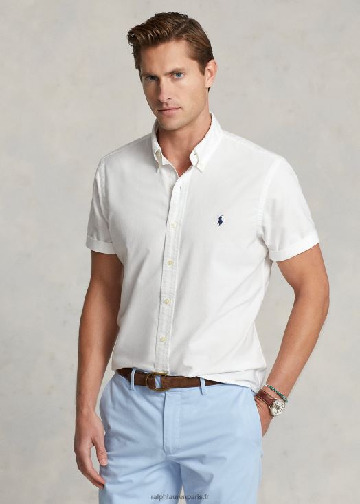 chemise oxford teintée coupe classique 46T60T488 Hommes Ralph Lauren blanc