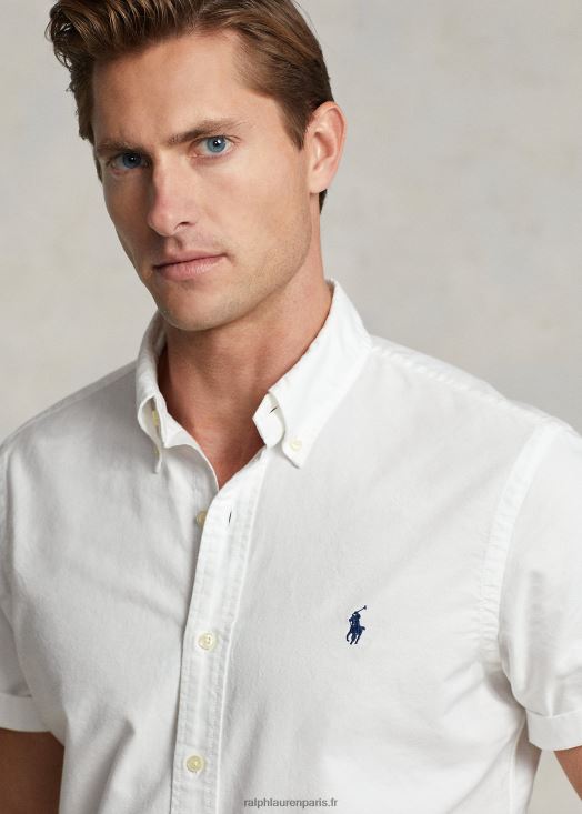 chemise oxford teintée coupe classique 46T60T488 Hommes Ralph Lauren blanc