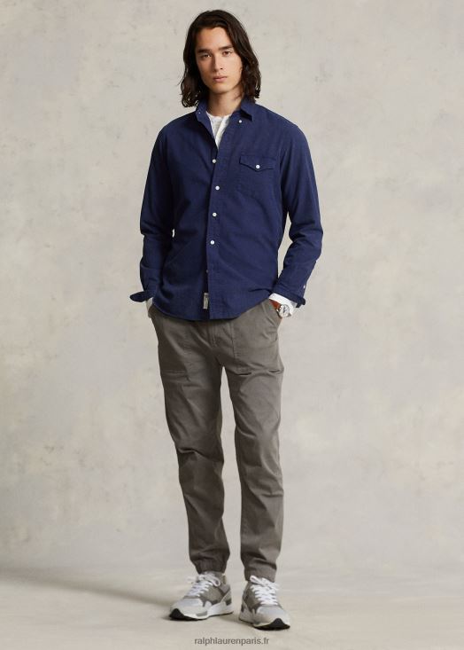 chemise oxford teintée coupe classique 46T60T974 Hommes Ralph Lauren marine de newport