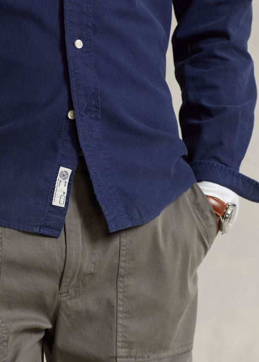 chemise oxford teintée coupe classique 46T60T974 Hommes Ralph Lauren marine de newport