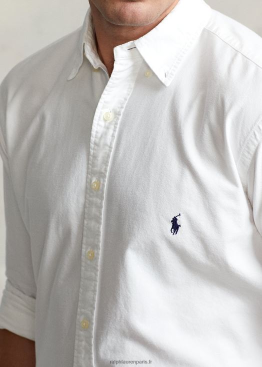 chemise oxford teinte en pièce 46T60T1512 Hommes Ralph Lauren Navet blanc