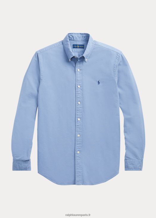 chemise oxford teinte en pièce 46T60T1514 Hommes Ralph Lauren bleu bastille