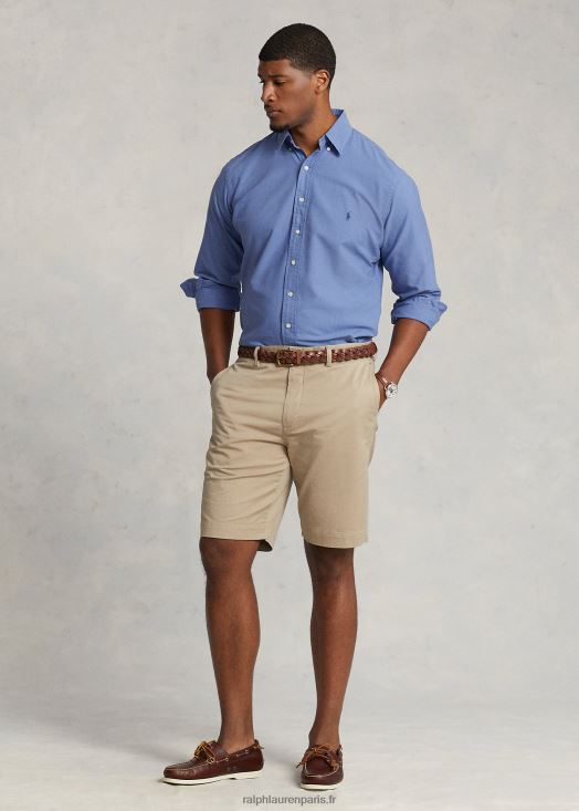 chemise oxford teinte en pièce 46T60T1514 Hommes Ralph Lauren bleu bastille