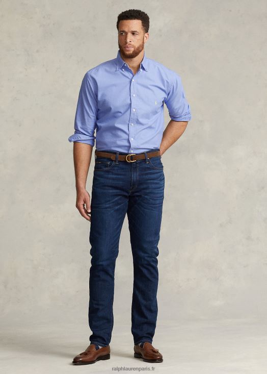 chemise oxford teinte en pièce 46T60T1515 Hommes Ralph Lauren bleu de l'île du port