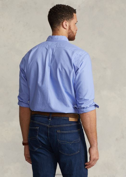 chemise oxford teinte en pièce 46T60T1515 Hommes Ralph Lauren bleu de l'île du port